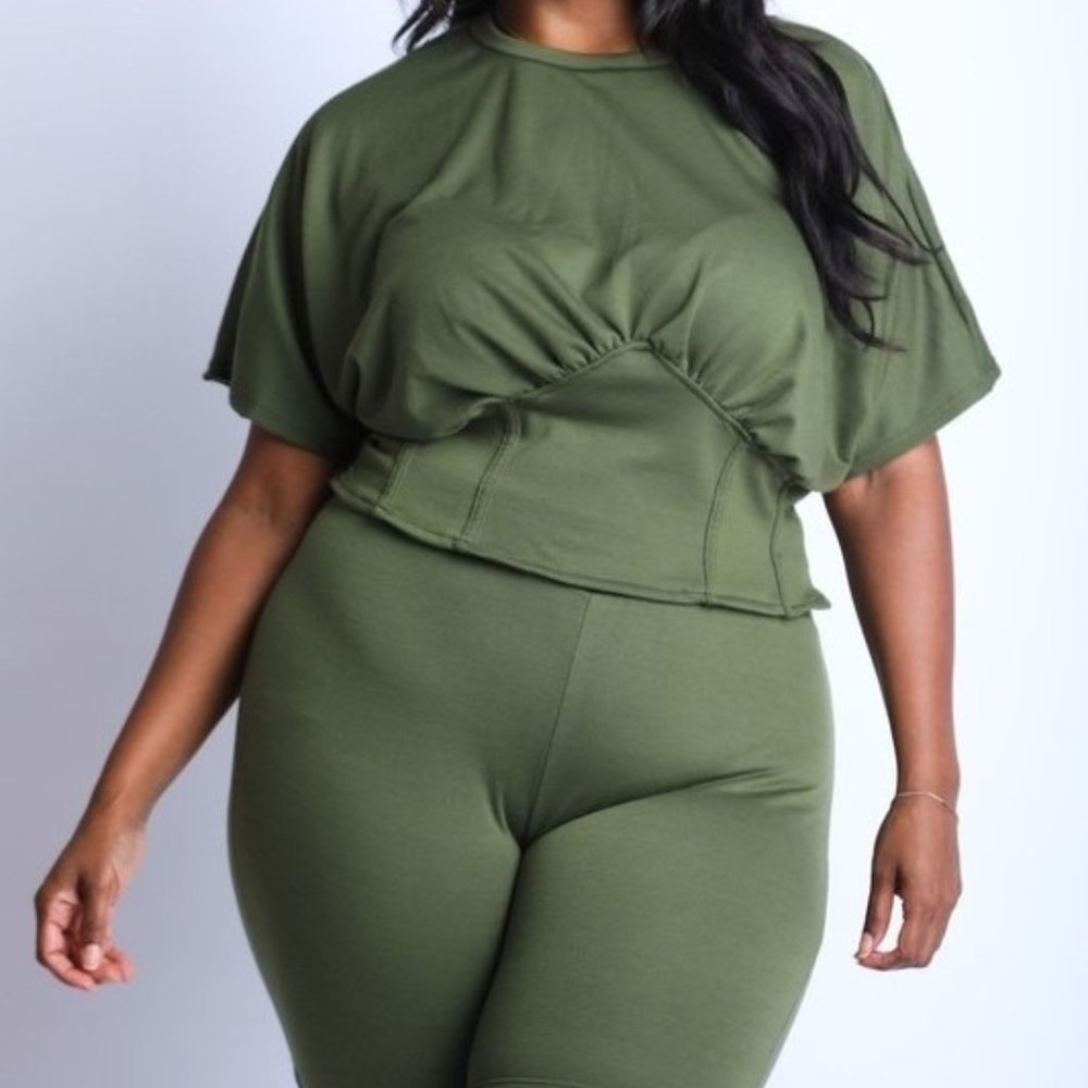 Corset Top and Biker Short Set